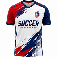 Seragam Jersey Sepak Bola Pendek Pria Model Baru Musim Panas, Bernapas, 100% Polyester, Menyerap Keringat, Anti-Bakteri, Cepat Kering