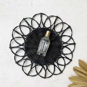 Black Charger Plates Wedding Party Event Rattan Flower Plate Placemats with Customizable Colors and logo - Product Image 4