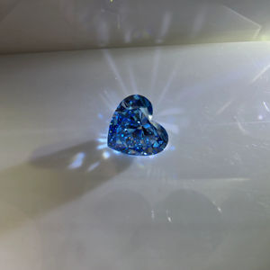 Diamante Cultivado en Laboratorio, Corte Brillante Corazón, 3CT, Azul Intenso, Certificado IGI, VVS2, Piedras Sueltas - Product Image 2