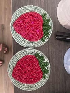 Posavasos de Cuentas Hechos a Mano xury para Mesa de Café, Decoración de Comedor, Juego de Posavasos con Bordado Artesanal - Product Image 3