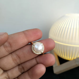 Anillo de Perlas de Agua Dulce de Diseño, Anillo de Joyería de Perlas Chapado en Oro, Proveedor Mayorista - Product Image 1