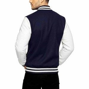 Customized Printing Long Sleeve <b>Men</b> 100% Wool <b>Baseball</b> Letterman Varsity <b>Jacket</b> Custom Logo Design - Product Image 5