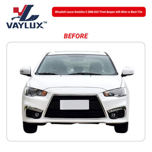 Kits de carrosserie de voiture de qualité supérieure, accessoires, pièces, Mitsubishi Lancer <span class=keywords><strong>Evolution</strong></span> X 2008-2017, pare-chocs avant avec garniture argentée ou noire - Product Image 2