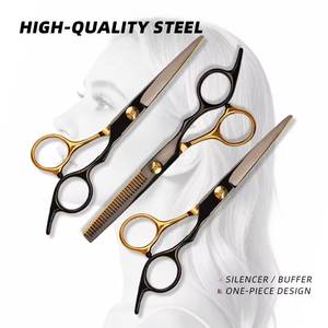 Ensemble de ciseaux de coiffure professionnels en acier inoxydable 440C, pour droitiers, manche long, pointe acérée, pour utilisation en salon de coiffure - Product Image 3