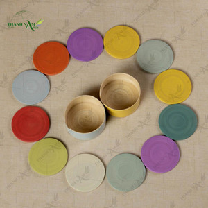 Juego de Posavasos y Cenicero de Bambú con Forma de Planta, con Impresión UV, Duradero, Moderno y Ecológico, Accesorios para el Hogar - Product Image 6