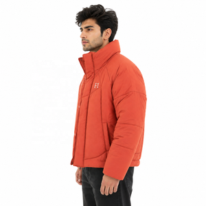 Men's Custom Puffer Jacket Stand Collar Zipper Closure Windproof Casual Winter Men's Jackets Polyester Wadding Thick Regular Fit - Product Image 4