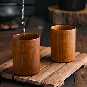 Taza de Café de Madera Hecha a Mano, Taza de Madera Maciza con Acabado Natural, Diseño Rústico, Ecológica, para el Hogar o Restaurantes - Product Image 4