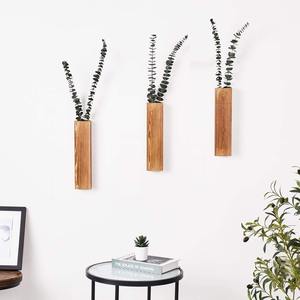 Decoración de Pared de Madera para Dormitorio y Sala de Estar, Floreros de Madera Modernos Estilo Rústico para Flores Secas y Plantas Artificiales - Product Image 4