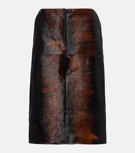 Jupe évasée en cuir véritable de qualité supérieure pour femmes, élégante, tendance, douce et confortable, service d'échantillons OEM ODM disponible - Product Image 4