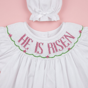 Ropa Infantil con Bordado a Mano, Blusa Blanca de Manga Corta con Lazo y Cuello Redondo para Niñas, Tela de Algodón Casual Ecológica de Vietnam - Product Image 3