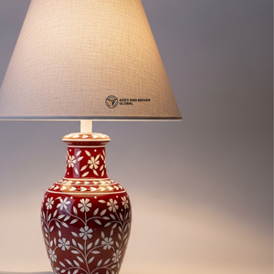 Elegante Portavelas Ovalado de 3 Piezas con Diseño Floral Pintado a Mano, Pantalla de Tela, Ecológico, Ligero, Decoración para el Hogar - Product Image 4