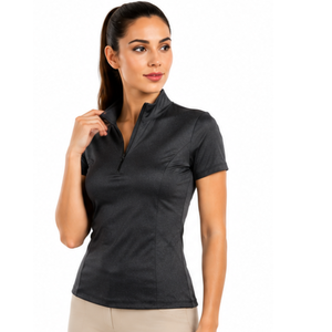 Chemise d'équitation professionnelle pour femmes, sport de plein air, coton, compression légère, coupe haute, manches courtes, été, équestre - Product Image 4