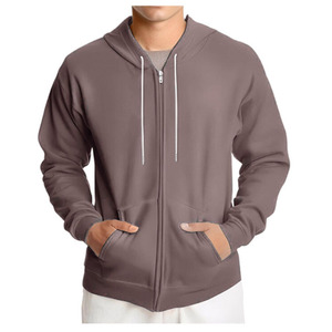 Sweat-shirt à capuche pour homme, fermeture éclair, tissu respirant et écologique, impression du logo sur le devant, manches longues, hiver - Product Image 2