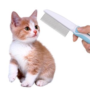 Peigne à dents angulaires en acier inoxydable pour chien, conception simple, brosse de toilettage, manche en ABS écologique, démêlage efficace, autres produits pour animaux de compagnie - Product Image 3
