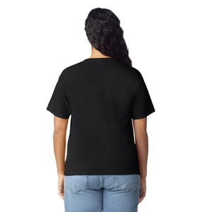 เสื้อยืดผู้หญิงสีกรมท่า ผ้าฝ้ายนุ่ม สวมใส่สบาย แขนสั้น เสื้อยืดพื้นฐาน แฟชั่น เสื้อผ้าสั่งทำขายส่ง - Product Image 3