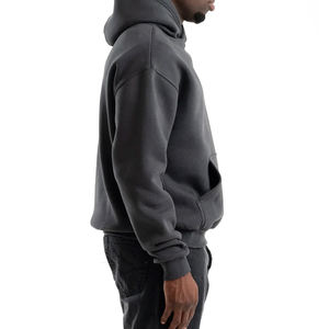 Sweat-shirt d'hiver pour homme en coton mélangé de haute qualité, chaud, coupe oversize, avec impression de logo personnalisé et broderie, vente en gros - Product Image 3