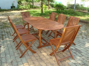 Precio de fábrica, juego de mesa de patio de madera de acacia barato para jardín y restaurante, muebles de madera para exteriores - Product Image 4