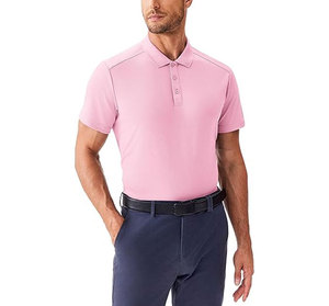 Camisetas de Golf para Hombre de Secado Rápido, Manga Corta, Cuello Camisero, Corte Ajustado, Estampado Casual, Elegante, 100% Algodón, Antiarrugas, Polos - Product Image 1