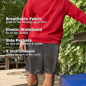 Shorts d'entraînement en maille, design léger, matière respirante, parfaits pour les séances d'entraînement sportif et l'utilisation en extérieur. - Product Image 5