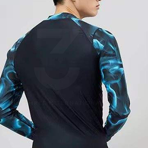 Factory Direct Price <b>Men</b> Rash Guards Spandex/Polyester Quick Dry Elastic Waistband Comfortable <b>Compression</b> Top for Adult - Product Image 5