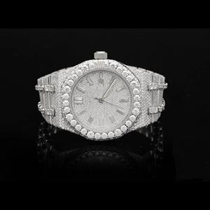 Reloj Inteligente de Lujo con Pantalla Analógica, Exportación Directa de Fábrica, para Hombre y Mujer, con Diamantes Moissanite de Claridad VVS, Estilo Antiguo - Product Image 1