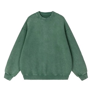 <b>Men's</b> Crew Neck Sweatshirt 100% Cotton Knitted Regular Fit Solid Color Casual Autumn Wear Long Sleeve Soft Comfortable Pullover - Product Image 3