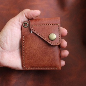 Cartera de Cuero al por Mayor, Elegante Cartera Cuadrada Hecha a Mano para Hombre, Protección RFID, Ranuras para Tarjetas, Bolsillo para Efectivo, Compartimento para Monedas - Product Image 6