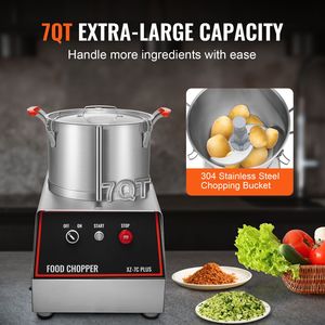 Robot da Cucina in Acciaio Inox di Grado Alimentare da 750W con Ciotola da 7 Quarti, Tritatutto per Verdure con 2 Lame a S Extra per Uso Domestico - Product Image 3