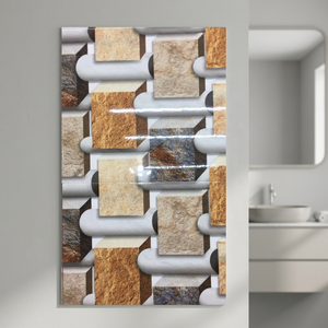 OEM Natural Stone 3D 300x600mm Design Satin Matt 30x60cm Digital Ceramic 12x24 Building Exterior High Depth Elevation Wall Tiles - Product Image 1