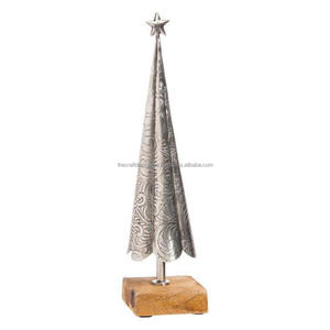 Galvanizado árbol de Navidad estrella en la parte superior vajilla acento decorativo rústico granja Navidad Showpiece objeto vacaciones artesanías - Product Image 5