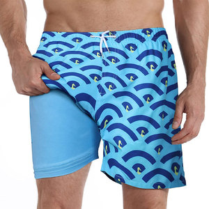 Shorts de jogging pour hommes avec cordon de serrage et poches latérales, imprimés par sublimation, shorts de plage et de natation respirants à séchage rapide, shorts de fitness - Product Image 2