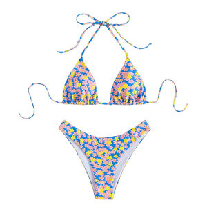 Ensemble de bikini haut de gamme pour femmes, maillot de bain deux pièces, vêtements de plage, marque personnalisée, fabricant OEM - Product Image 1