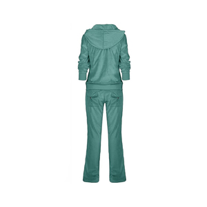 Slim Fit Stand Collar Tracksuit Women Cotton Spandex Blend Tapered Leg Jacket <b>Jogger</b> Pants Modern - Product Image 4