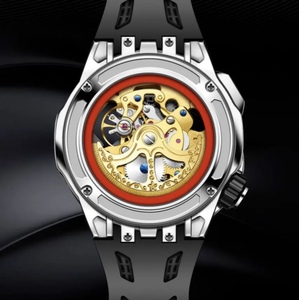 Reloj de Lujo Y1135G-2 con Correa de Silicona, Reloj Deportivo para Hombre, Aleación de Zinc, Relojes de Pulsera Mecánicos de Moda, OEM ODM - Product Image 5