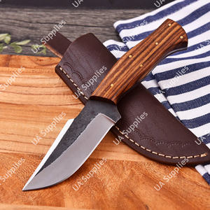 Couteau de chasse à lame fixe en acier 1095 forgé à la main, ultra-affûté, manche en bois de rose, look vintage, couteau de camping OEM ODM - Product Image 2