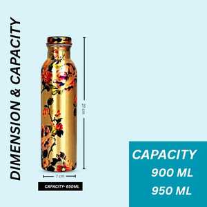 Wholesale 650ml Pure Copper Water Bottle Leak-Proof Printed Outdoor Indoor <b>Drinkware</b> for Home Office Gym Hiking Trekking - Product Image 3