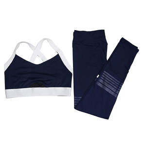 Conjuntos Deportivos de Yoga para Mujer, Tallas Grandes, de Alta Calidad, al Por Mayor, Sólidos, Transpirables y Ecológicos, de 2 Piezas - Product Image 1