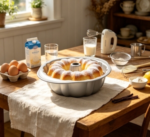 Vente directe : Moule à tube cannelé de 9,5 pouces avec revêtement antiadhésif premium pour la cuisson de gâteaux à la maison - Product Image 1