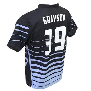 เสื้อวอลเลย์บอลชายแบบซับลิเมชั่นขายส่ง ออกแบบเองได้ ชุดทีม 100% โพลีเอสเตอร์ ระบายอากาศได้ดี เสื้อยืดนักกีฬา - Product Image 3