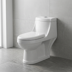 WC monobloc en porcelaine siphonique de luxe pour suites d'hôtels haut de gamme et projets de salles de bain résidentielles premium - Product Image 1