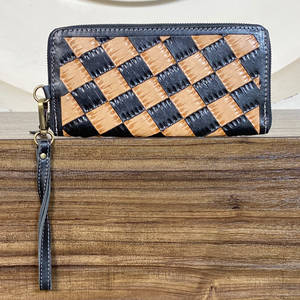 Nouveau design 2026 – Pochette de luxe en cuir véritable à motif damier, très populaire, avec fermeture éclair, porte-monnaie et porte-cartes ATM - Product Image 5