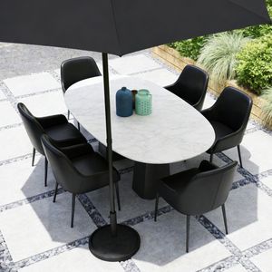 Base per Ombrellone da Giardino in Acciaio Inossidabile per Patio, Ristorante, Hotel con Struttura in Acciaio - Product Image 3