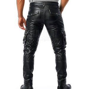 Pantalon en cuir classique pour homme, qualité supérieure, cuir souple, élégant et durable pour toutes les occasions - Product Image 2