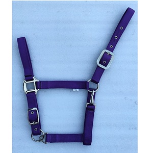 สายจูงม้าแบบคลาสสิกน้ำหนักเบา ทำจากโพลีโพรพิลีน บุด้วยผ้าหนังนูบัค ปรับแต่งได้ พร้อมฮาร์ดแวร์ทองเหลืองและสังกะสี มีหลายขนาด - Product Image 1