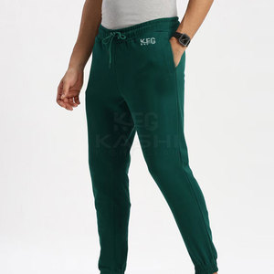 Low MOQ <b>Men</b> Straight Mid Waist Cotton <b>Trousers</b> with <b>Elastic</b> Waistband Relaxed Fit Breathable Fabric Perfect for Casual Days - Product Image 2