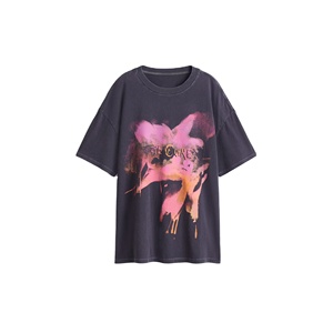 T-shirt graphique personnalisé pour femme, vente en gros, tendance estivale décontractée, respirant - Product Image 1