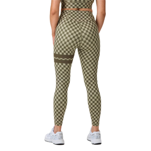 Leggings pour femmes, taille haute, longueur intégrale, leggings de yoga, imprimé à carreaux, spandex, nylon, pantalon extensible dans quatre directions - Product Image 2