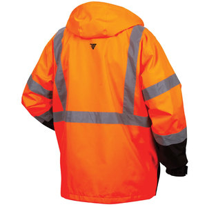 Gilet de course réfléchissant style américain pour l'hiver, avec motif lettres, pour la sécurité routière et les travaux de construction, pour hommes - Product Image 2