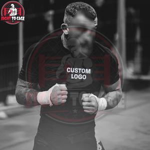 Ropa de Lucha de Buena Calidad, Camiseta Deportiva Negra Ecológica de Secado Rápido con Spandex/Poliéster 180g, Servicio OEM - Product Image 5