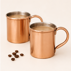 Mug à Moscow Mule en cuivre massif pur, artisanal, design classique, pour bière et cocktails, avec poignée ergonomique, idéal pour la maison, le bar et les cadeaux - Product Image 4